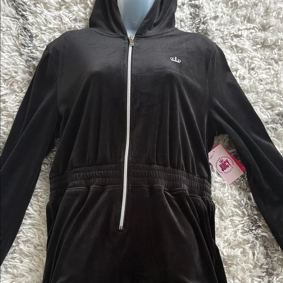 Juicy Couture Black Hooded Jumpsuit - Picture 10 of 14